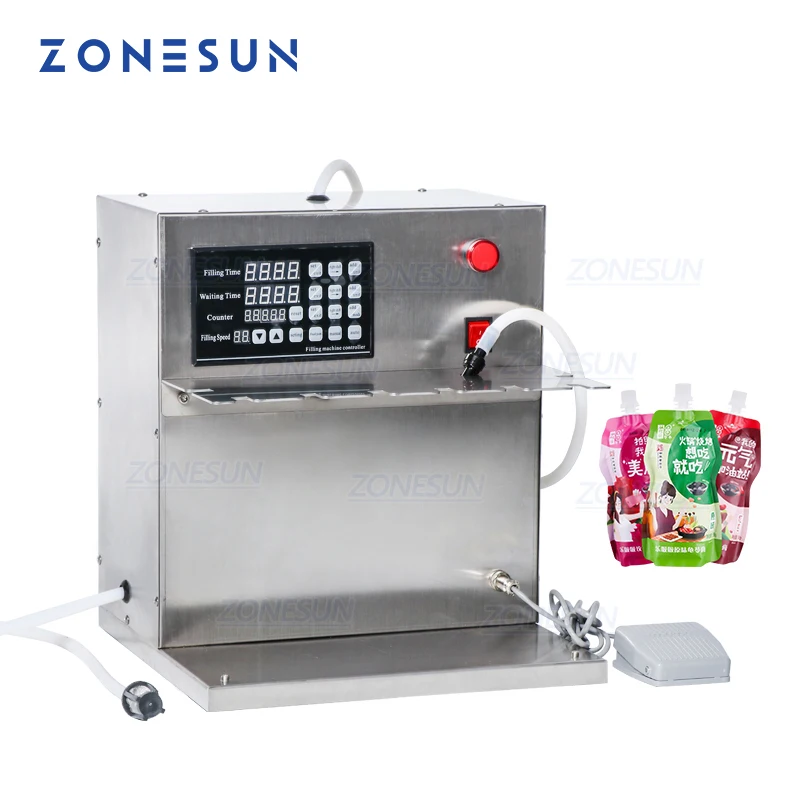 

ZONESUN DFGB Compact Precise Numerical Control Liquid Pouch Filling Machine Digital Control beverage Sachet Filling Machine