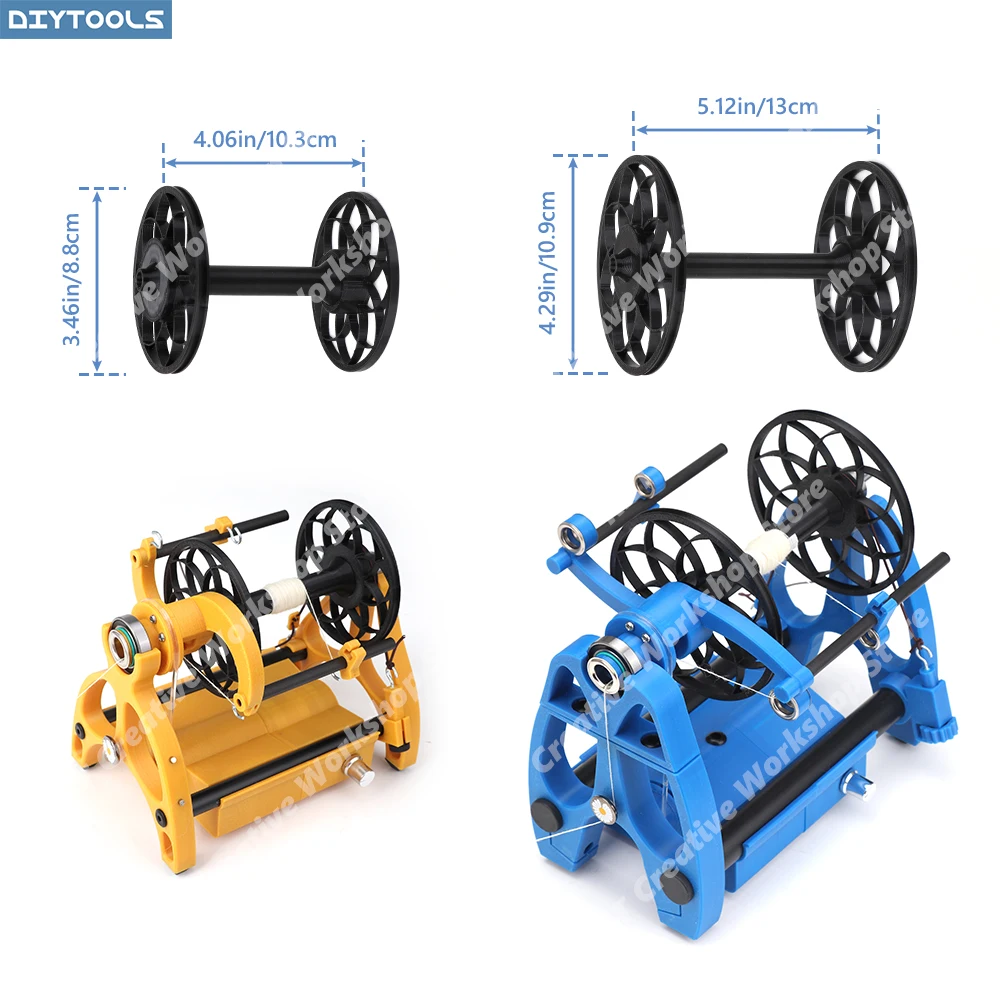 Spool Black For Little Spinning Wheel Electric Yarn Winder Automatic Weaving Mini Home Use Cat Dog Hair Machine DIY Cotton Singl view 2