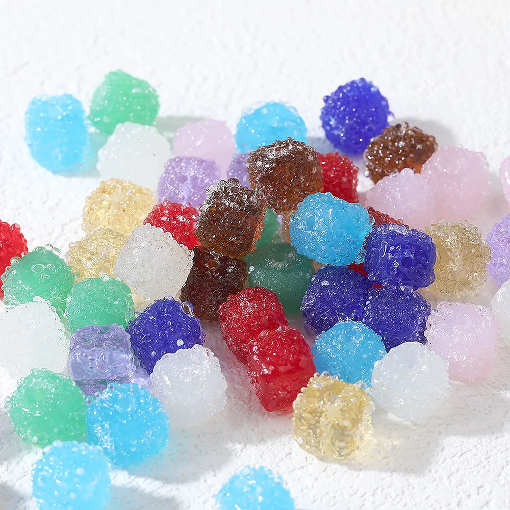4PCS Dainty Candy Design Beads Glass Spacer Beads for Jewelry Making Necklace Findings Supplies DIY Accessories