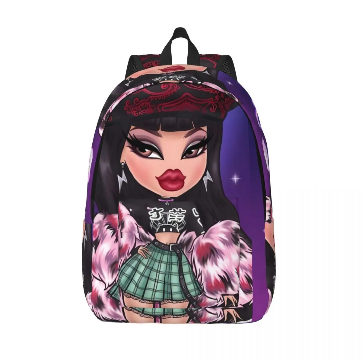 

Bratz Jade Portrait Backpack Cute Girl Outdoor Backpacks Youth Novelty School Bags Custom Large Rucksack