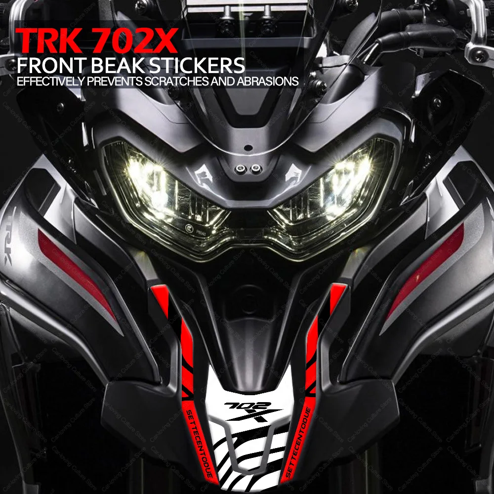 Ensemble d'autocollants de moto TRK 702X – Autocollant de protection imperméable pour bec avant, matériau ABS durable, conception résistante aux rayures