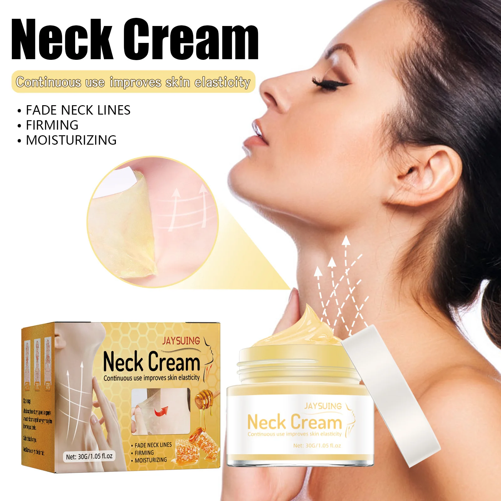 

Tearable neck cream for tightening and lifting, reducing neck lines, beautifying the neck, and anti-wrinkle effect on the neck