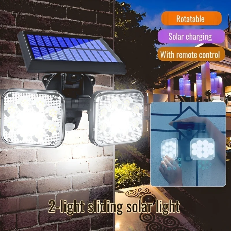 

Без электричества BillDual - светодиодный садовый светильник на солнечной энергии, 2 лампы, раздвижной солнечный свет