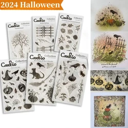Halloween Cobwebs Hat Railings Rowan Clear Stamps Stencil Die for DIY Scrapbook Paper Gift Card Supplies 2024 Autumn Eve New