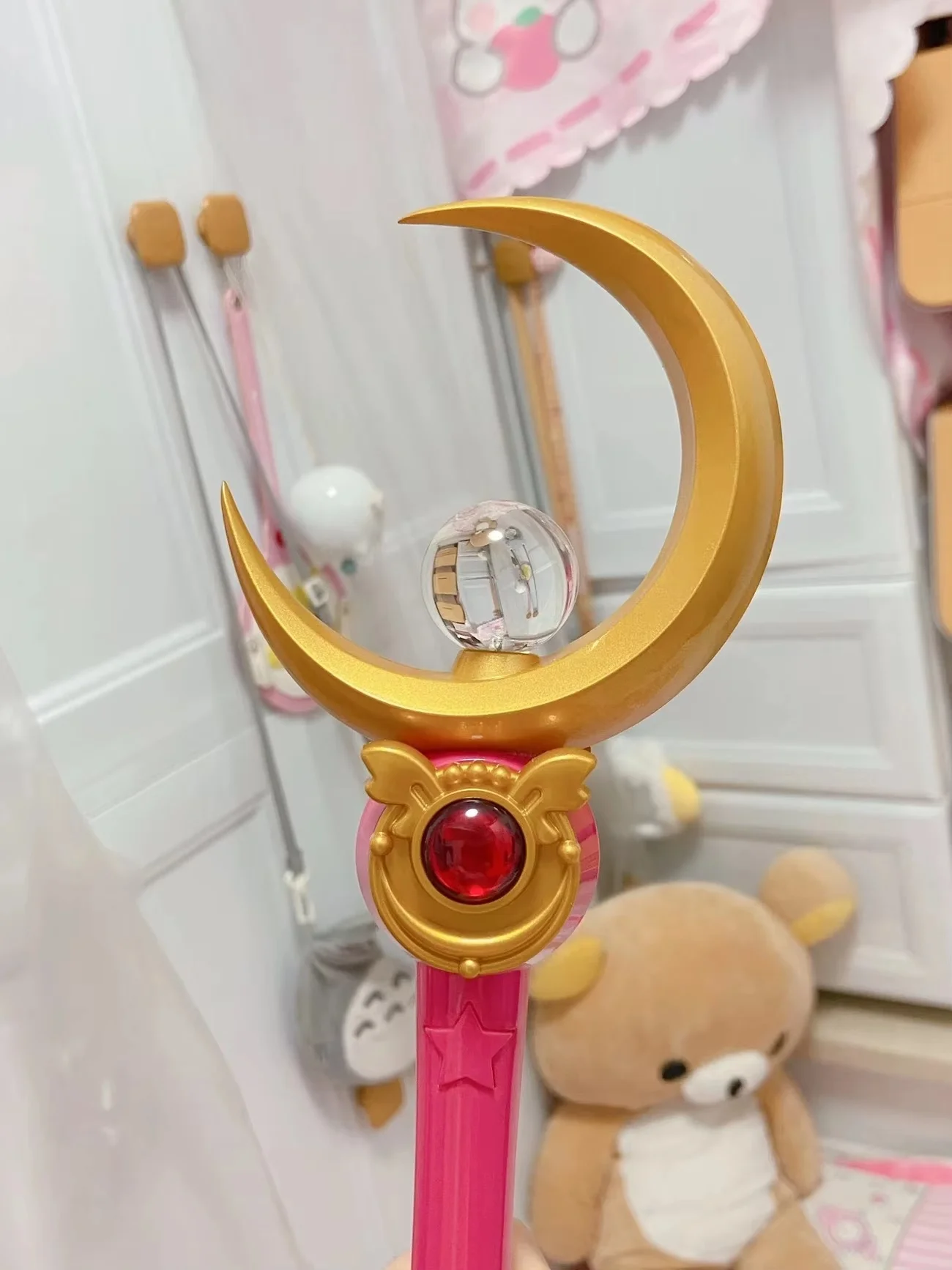 Anime Cosplay Sailor Moon Usagi Tsukino Moon Stick Crystal Props Costume Halloween Party Comic Adult Women Birthday Toy Gifts view 4