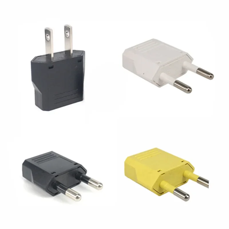 1-100pcs EU Plug Adapter US to EU Plug Adapter CN to EU Travel Adapter Electric KR Euro Plug Converter Power Sockets AC Outlet