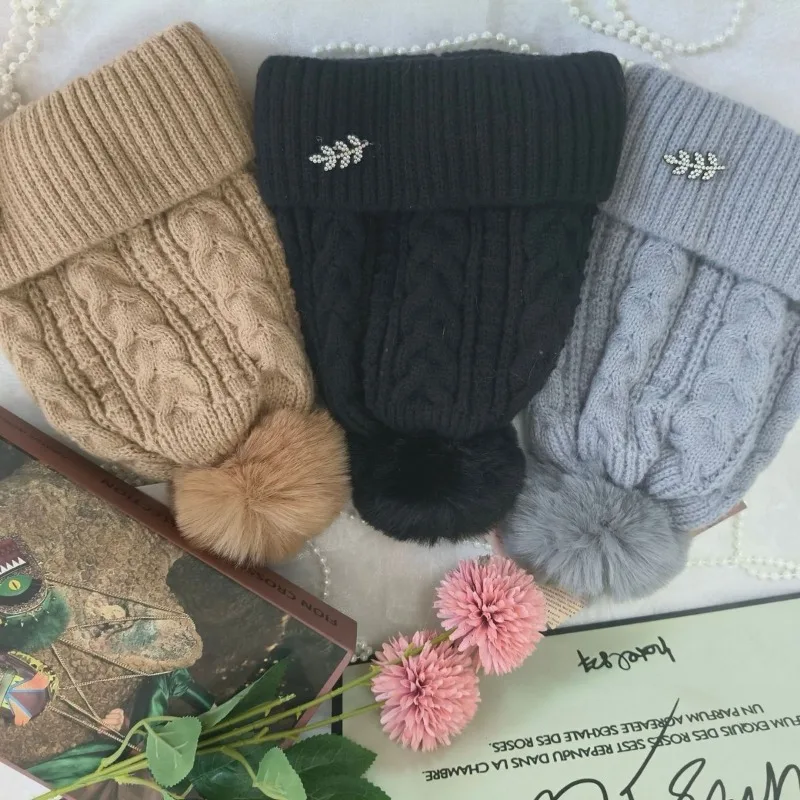 Classic Korean Style Velvet Ear Protection Knitted Warm Winter Wool Hat Unisex Versatile Soft Cozy Thickened Windproof Beanie