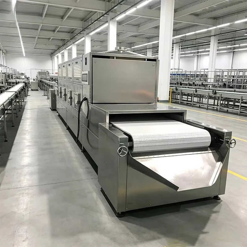 Custom Industrial Food Drying and Sterilizing Machine Tunnel Continuous Industrial Microwave Dryer High Rigidity Microwave Dryer