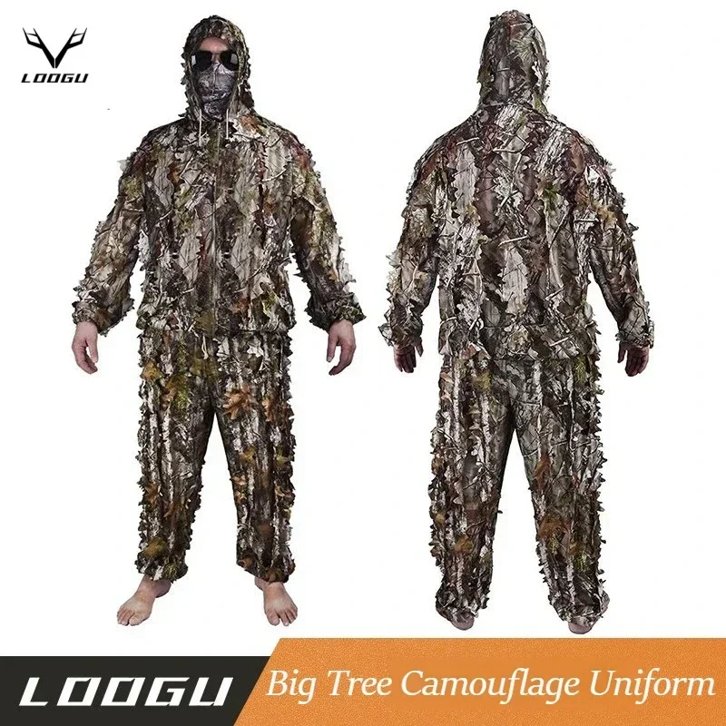 

3D Tree Camouflage Clothing, Ghillie Suits, Biomimetic Three-dimensional Camouflage Suit Real CS Training Suit Set
