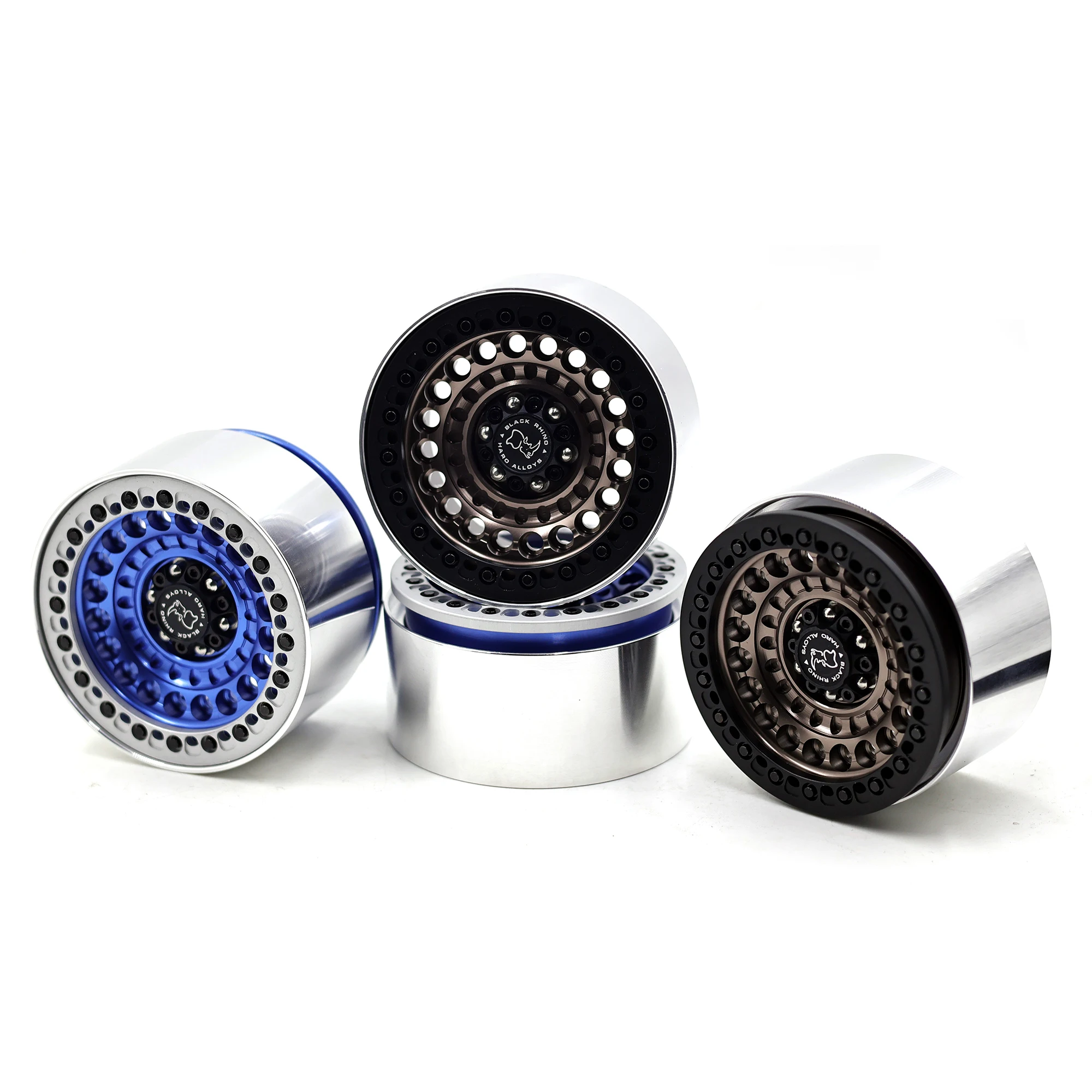 

4PCS 2.2 in Metal Beadlock Wheel Rim for 1/10 RC Crawler Car Traxxas TRX4 Defender Bronco AXIAL SCX10 RC4WD D90 Wraith JEEP Hub