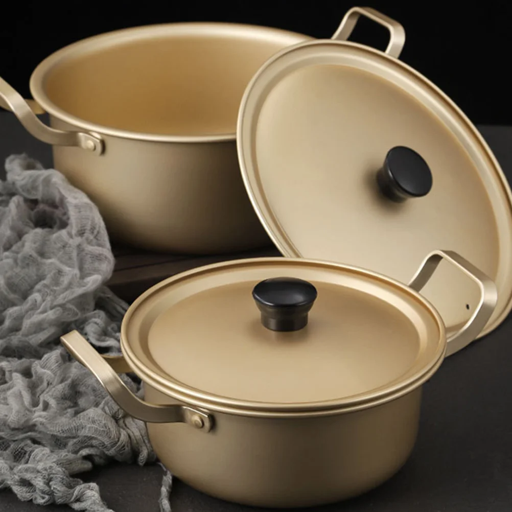 

Instant Noodle Pot Ramen Small Soup Cooking Pots Aluminum Thermal Conductivity Easy Clean Smooth Edges Safe Use Kitchen