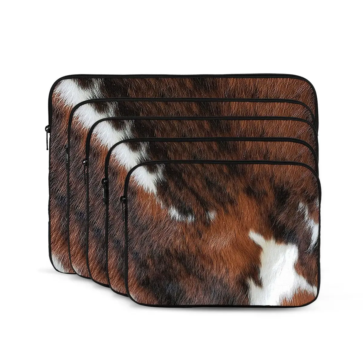 Stylish Cow Fur Cowhide Texture Cow Skin Print Patter Notebook Laptop Bag  Notebook Sleeve Cover Bag Tablet Shockproof Case Bag