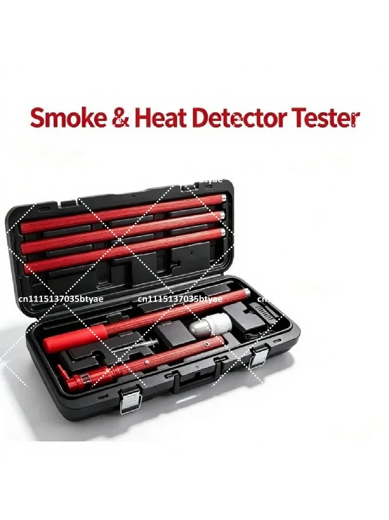Portable 2-in-1 Smoke & Heat Detector Tester, Fire Alarm Test Stick for Detector Testing Equipment