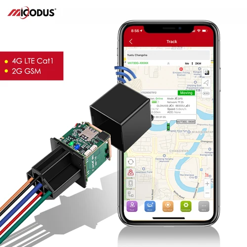 Imagen 1 del producto MiCODUS 4G GPS Tracker dispositivo de seguimiento de coche MV730G relé GPS motocicleta corte combustible 9-95V motor en alarmas antirrobo aplicación gratuita