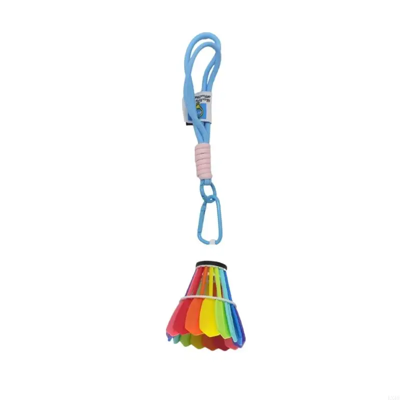  Keychain Ornament Badminton Styles Printed Colorful Polylactic Acid Materials Bag Charm or Car Decoration