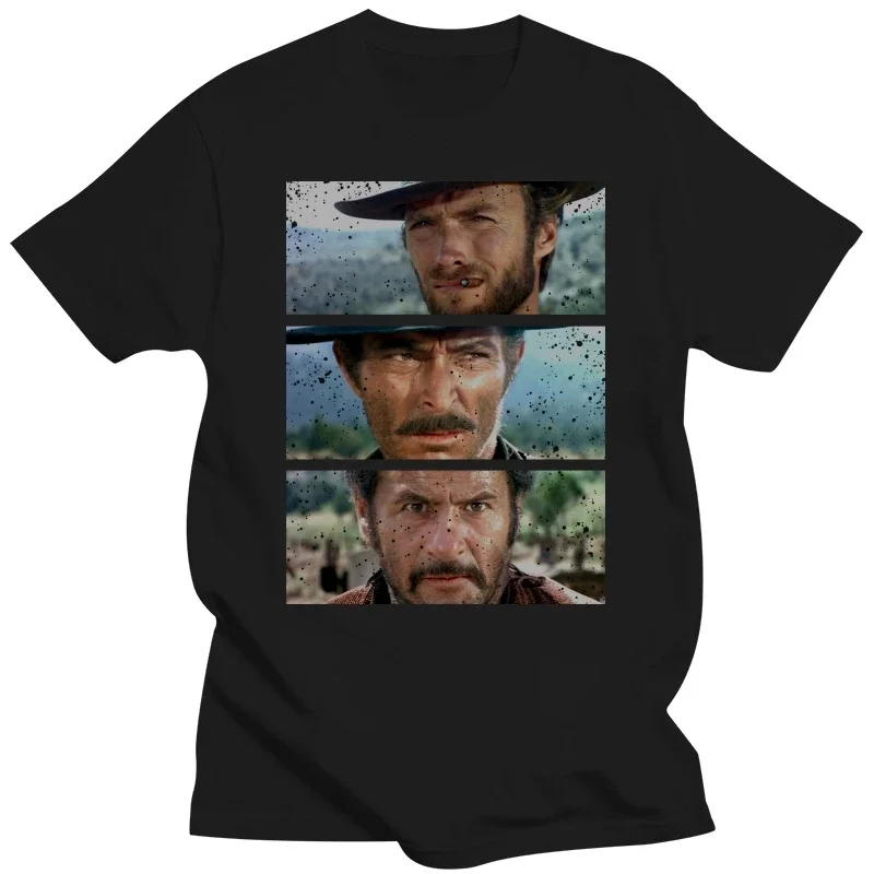 Italo Western Eastwood Cowboy US Clint THE GOOD THE BAD AND THE UGLY T-SHIRt Harajuku Men Clothing Oversized Funny fashion new