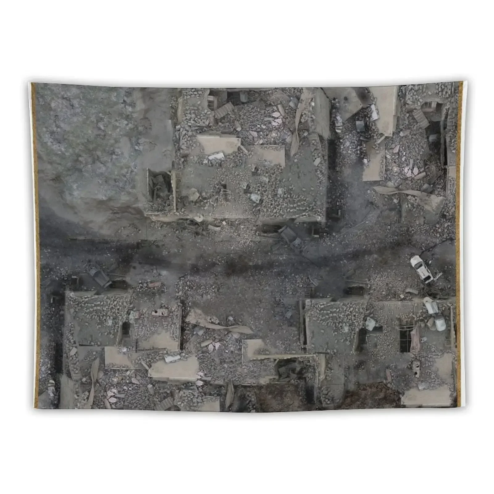 

Modern Ruins Design 001 Battle Map for Tabletop RPG Gaming Miniatures Tapestry Bathroom Decor Room Decor Tapestry