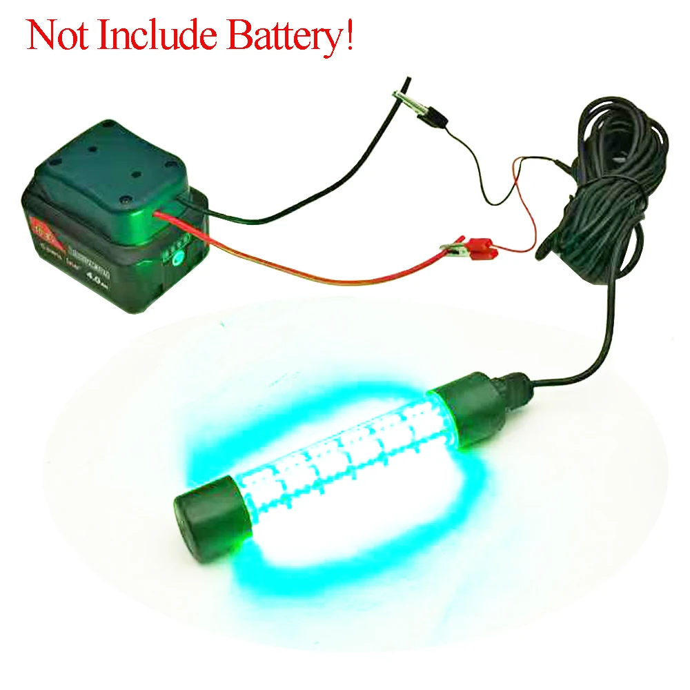 

Power Tool Parts For Makita For DeWalt For Bosch For Milwaukee 12V Lithium Battery Underwater Fishing Light Attracting Fish Lamp