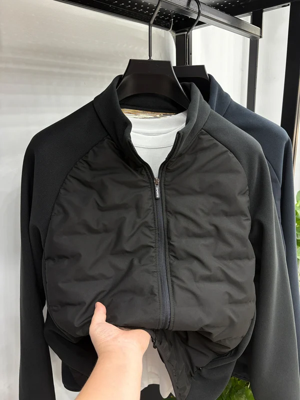 

Новая мужская хлопковая куртка 2025 года с пэчворком, на флисовой подкладке, утепленная, с воротником-стойкой, осенне-зимняя, теплая, модная, в городском стиле, с длинными рукавами