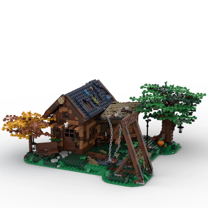 

1624PCS MOC Lakeside Hut Building Blocks Tree House Alternative Model DIY Model Building Blocks Birthday Toys Gift