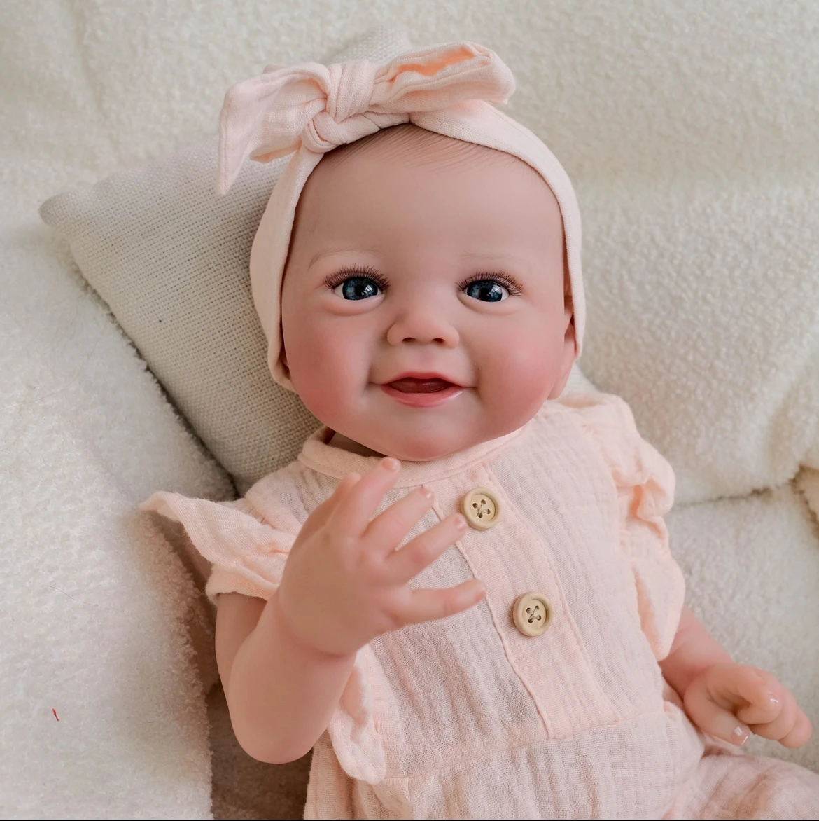 ตุ๊กตาเด็กทารกเหมือนจริง ขนาด 48 ซม. - ผิวไวนิลนุ่ม วาดเส้นเลือดด้วยมือ พร้อมจุกนมแม่แบบแม่เหล็ก - ของสะสมทารกแรกเกิดที่เหมือนจริง
