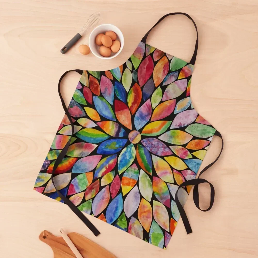 

HHPS Art Show, Class 2C, Watercolour: Blooming Flower Apron Dress Kitchen Utensils Household Items chef for man Apron