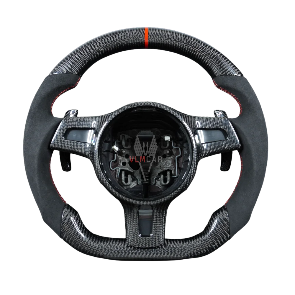Carbon Fiber Steering Wheel for Porsche 997 Carrera Targa Turbo GT2 GT3 2004 - 2012 Custom Interior Upgrade Replacement