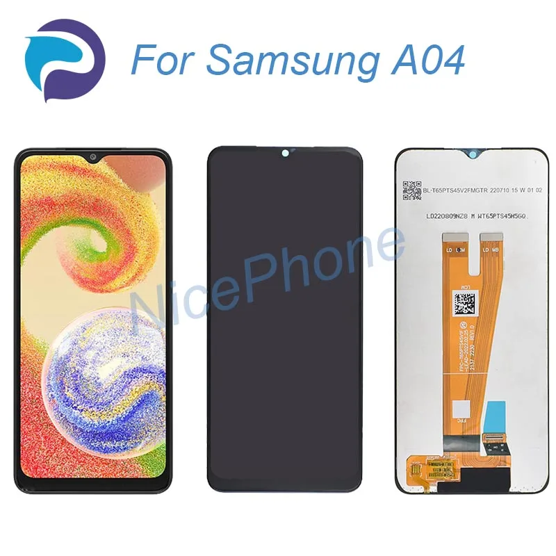 For Samsung A04 LCD Display Touch Screen Digitizer Assembly Replacement 6.5