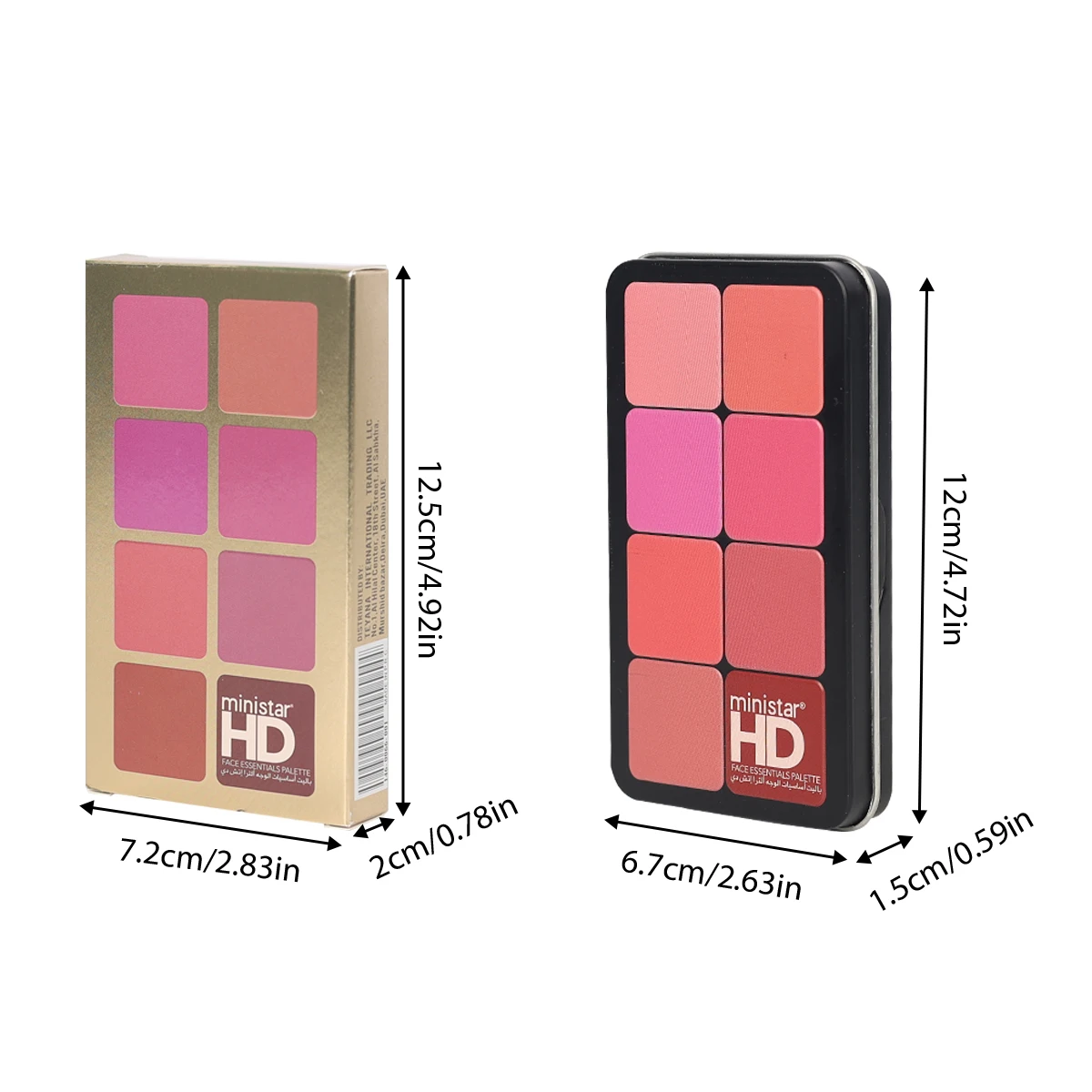 16-kleuren highlight-palet, alles-in-één oogschaduw, poederblusher, contour, zeer geschikt voor dagelijkse make-up