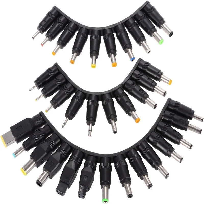 34pcs Universal Laptop Notebook Input DC Plug Set Jack Tips for and Most Laptops