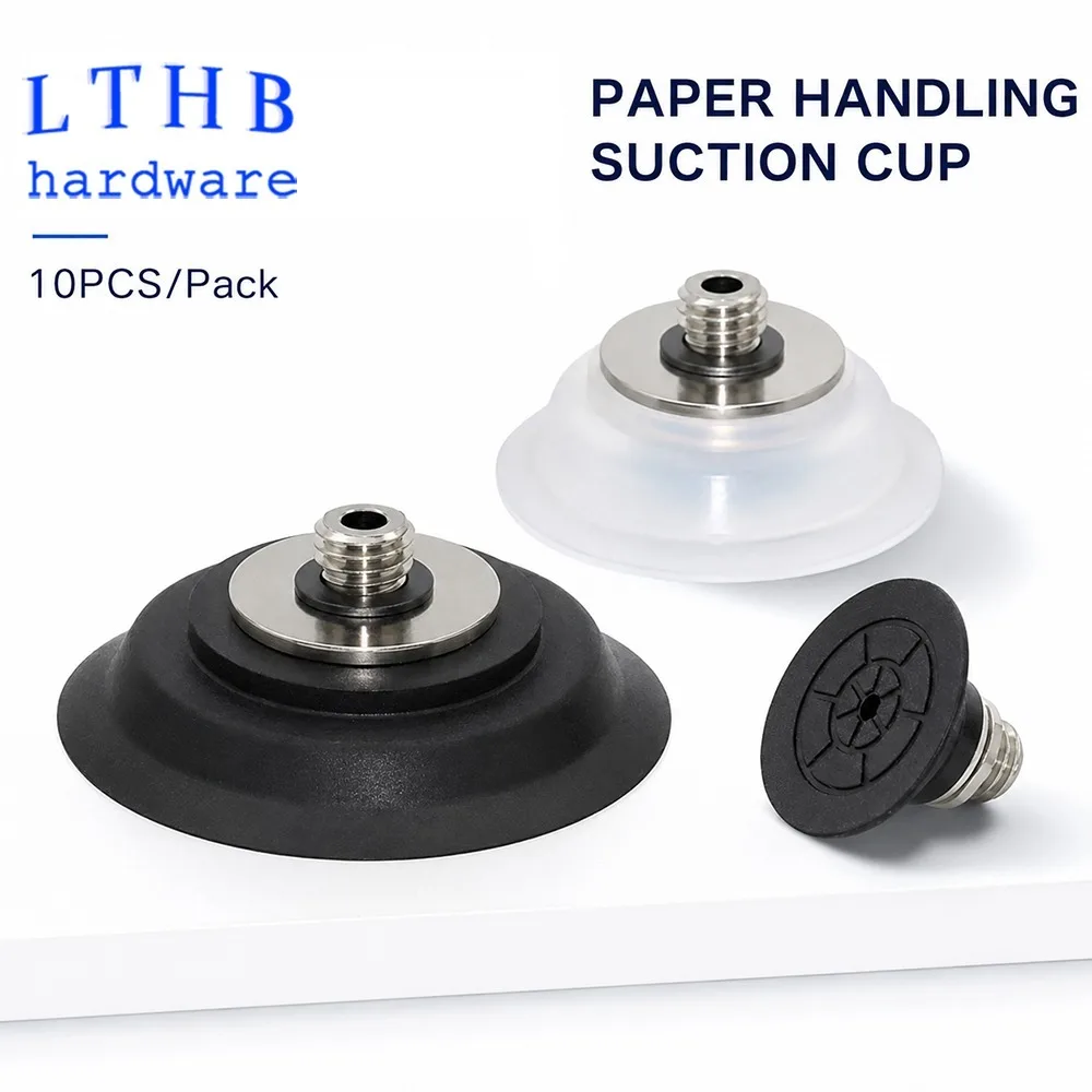 10PCS Flat Vacuum Suction Cups ZP2-TB15/20MT Silicone & NBR Single Layer Thin Pads for Paper Film Cardboard Pneumatic Robot Arm
