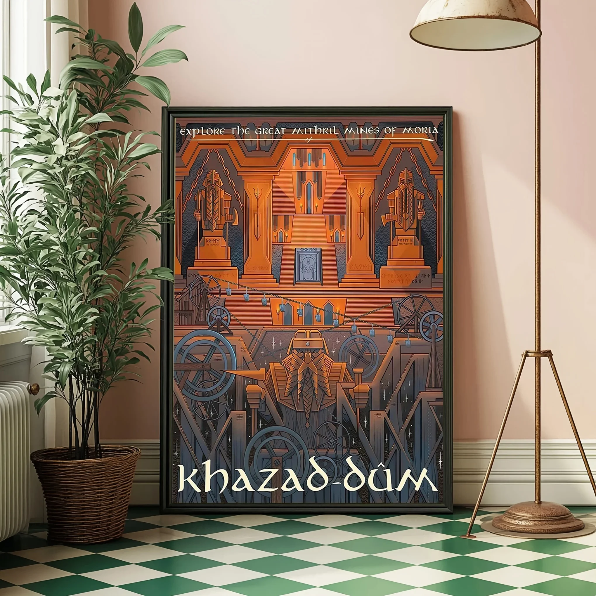 Abstract Ring Art Retro Travel Poster Canvas Painting Vintage Film Mordor Castle Lord Magic Wall Kid Bed Room Home Decor Picture
