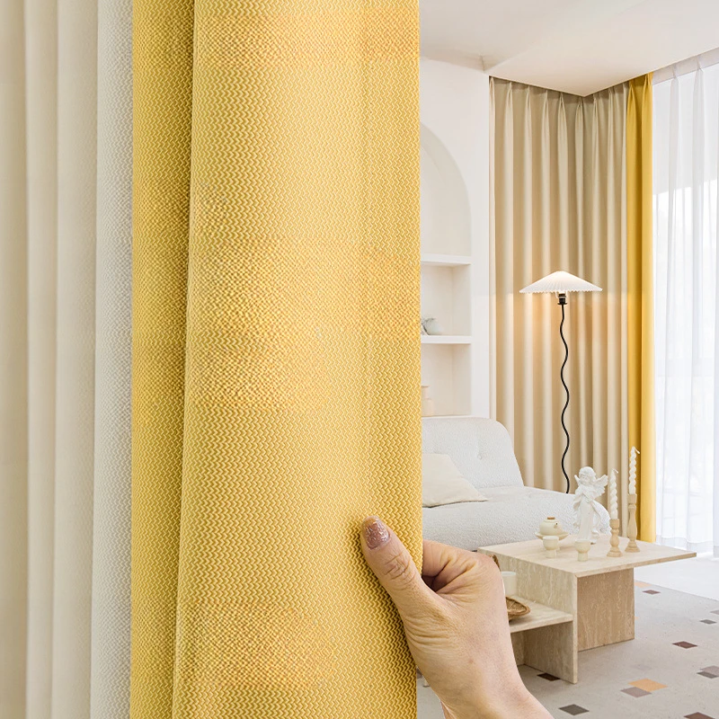 

New 2023 Chenille Cortinas for Living Dining Room Bedroom Light Luxury Modern Minimalism Cortinas Shading Panel Fabric Cortinas