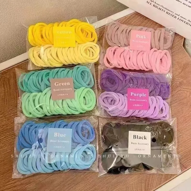 50 szt. gumek do włosów o wysokiej elastyczności, narzędzie do wiązania włosów dla kobiet, do tworzenia kucyka