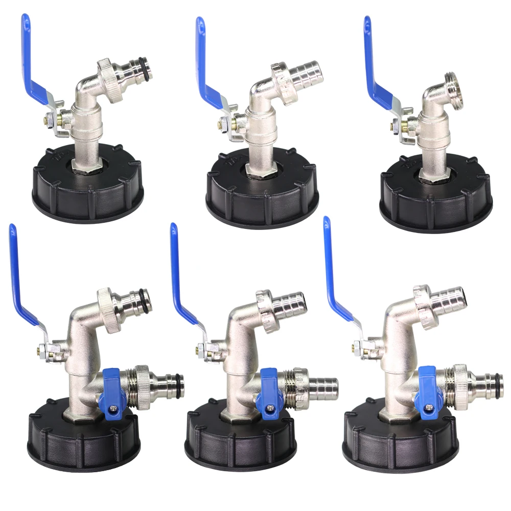 IBC Tank Adapter S60x16mm Coarse Thread Faucet Tank 1000 Liters Accessories Garden Hose Connecter Watering Cistern Valve Tap