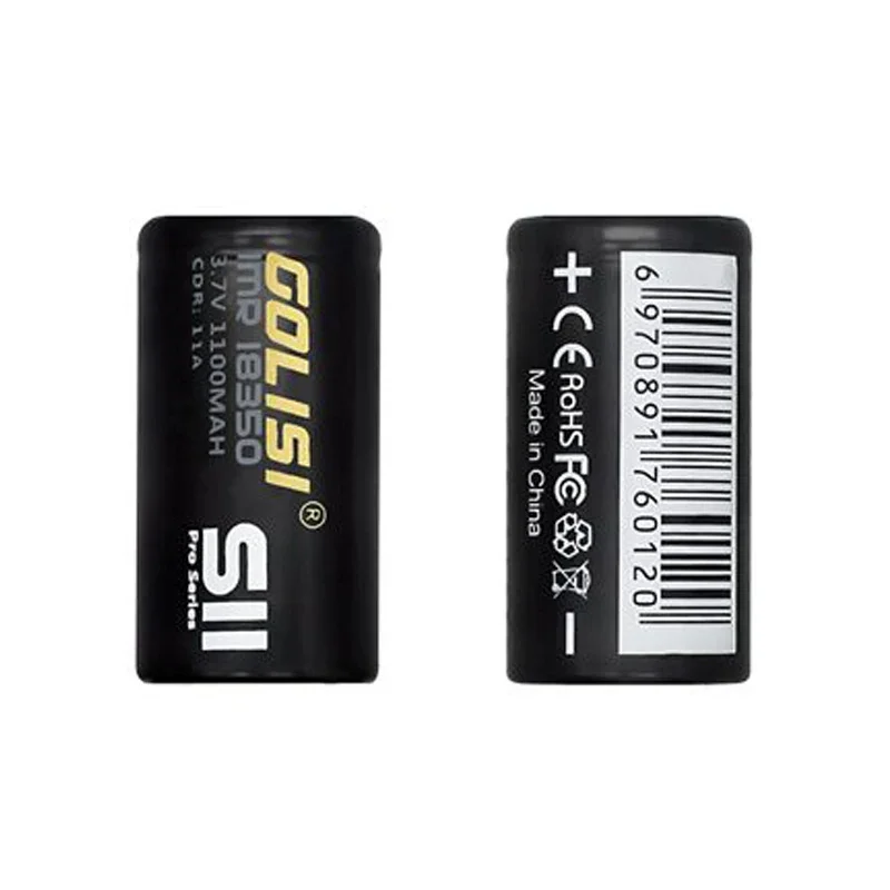 1-10pcs Original Golisi S11 18350 Battery IMR 18350 Rechargeable Batteries 3.7V 11A 1100mah Li-ion batteries Cells