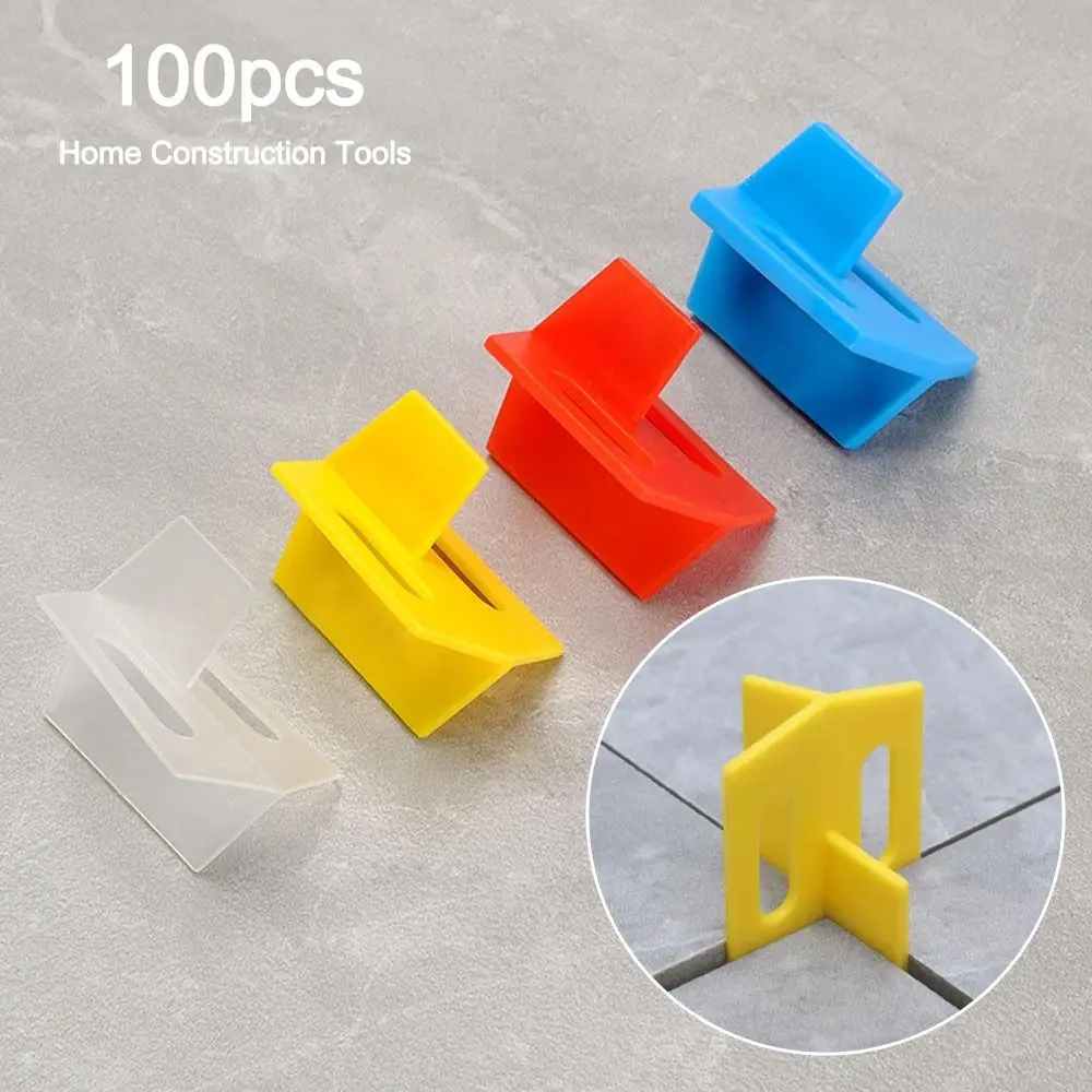 100Pcs Tile Spacers Clips Wedge Ceramic Leveling System for Floor Wall Tile Gap Leveling System Construction Tools