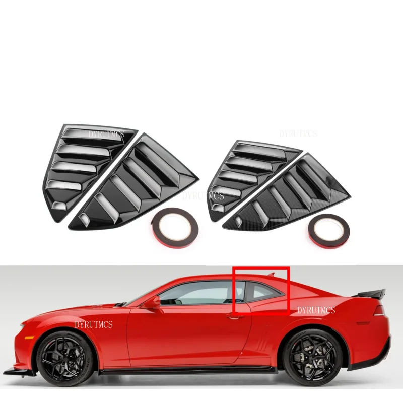 

Gloss Black Car Side Window Louver For Chevrolet Camaro 5th Gen 2010 - 2015 2011 2012 2013 Car Rear Window Shutter Cover Spoiler