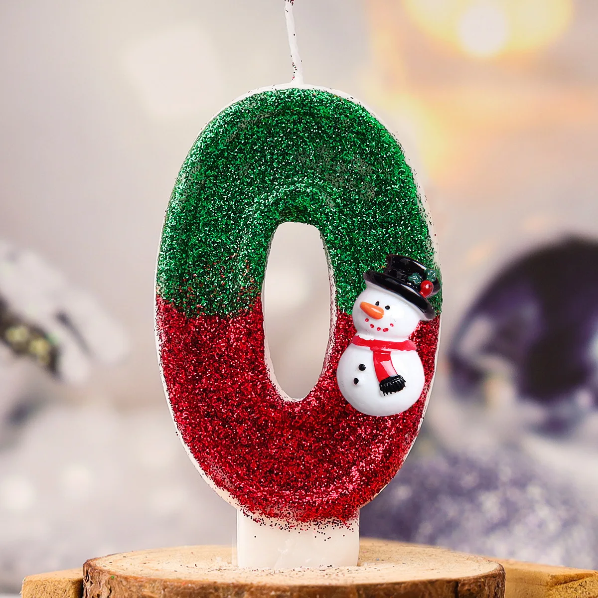 1PC New Christmas Theme Snowman Digital Candles 0-9 Birthday Party Holiday Cake Decoration Scene Arrangement