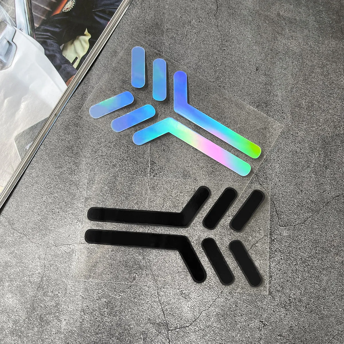 Waterproof Sunproof Vinyl Car Front Decoration Stickers – Eyebrow and Eyelash Style Decals for Car or Motorcycle Head Front Face