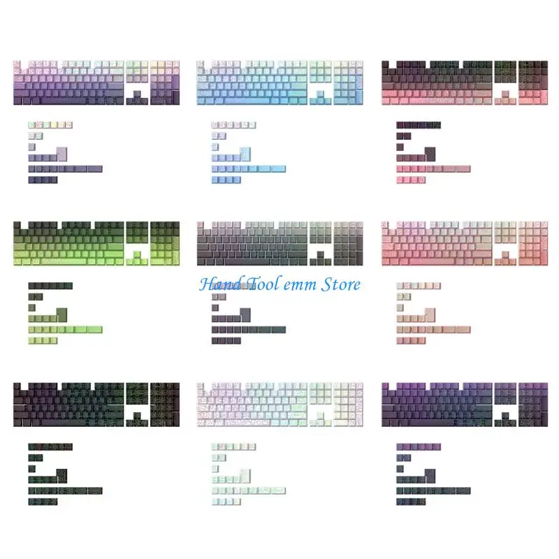 H37F Contour4.0 Side Printed Keycap 133-Key Keycaps for 61 64 68 75 84 Mechanical Keyboards Heat Sublimation