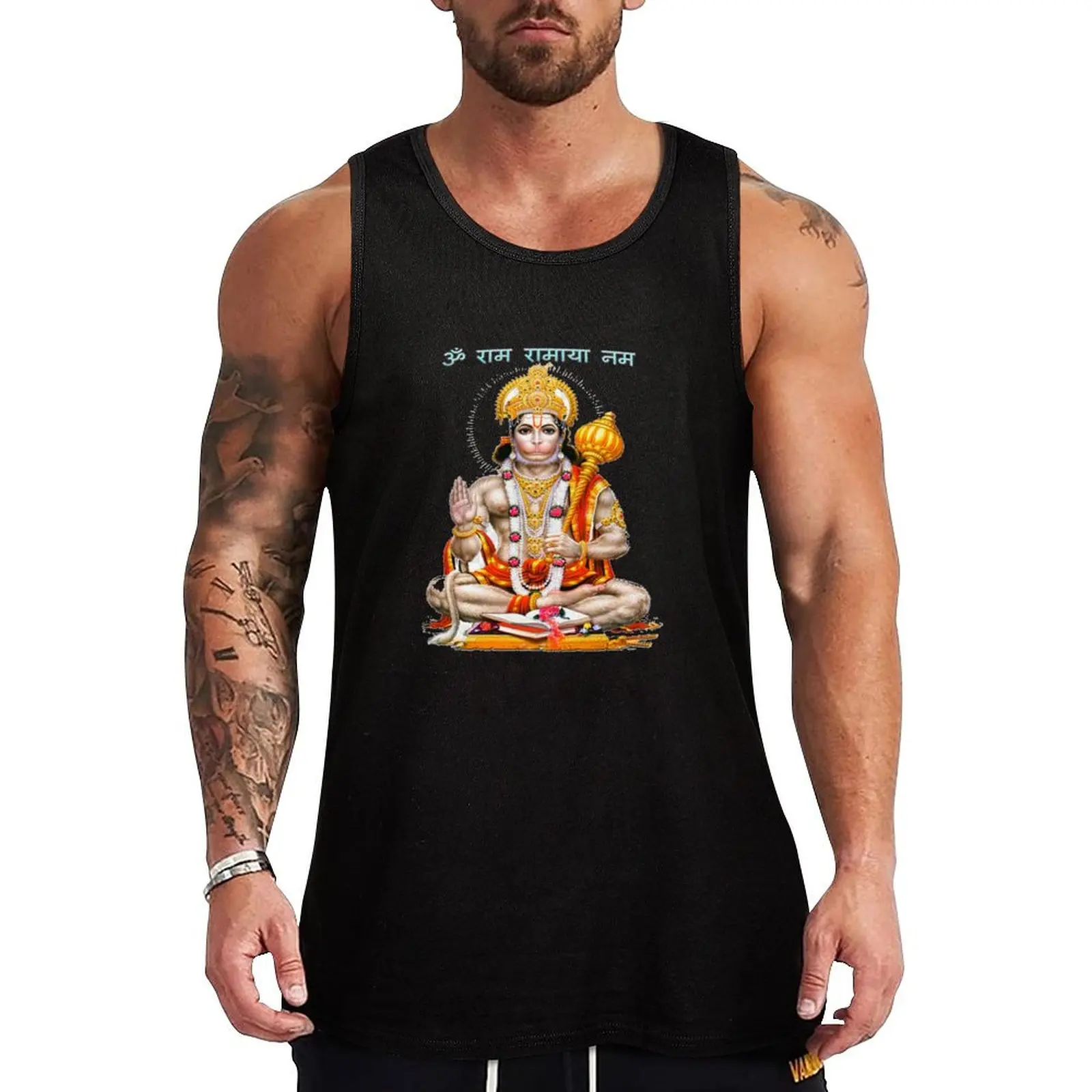 

Hanuman Tank Top men clothing Sleeveless men Gym t-shirt man