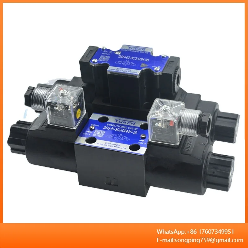 

YUKEN- DSG-02 Series Hydraulic Solenoid Valve DSG-02-2B2 3C23C33C43C60-DL DC24 AC220