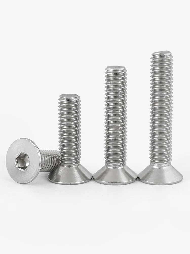 UNC 2# 4# 6# 8# 10# 1/4 5/16 304 A2-70 Stainless Steel Countersunk Head Hex Hexagonal Socket Screw Flat Head Allen Bolt