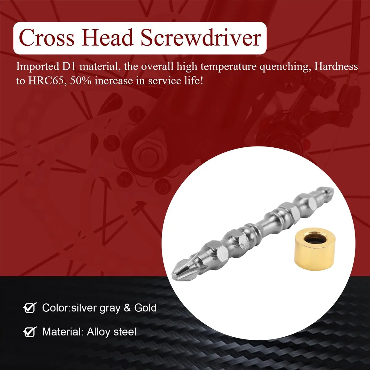A40T PH2 Hardness 65MM Head Screwdriver Bit Double Head Electric Screwdriver Screw Driver With Magnetic Ring
