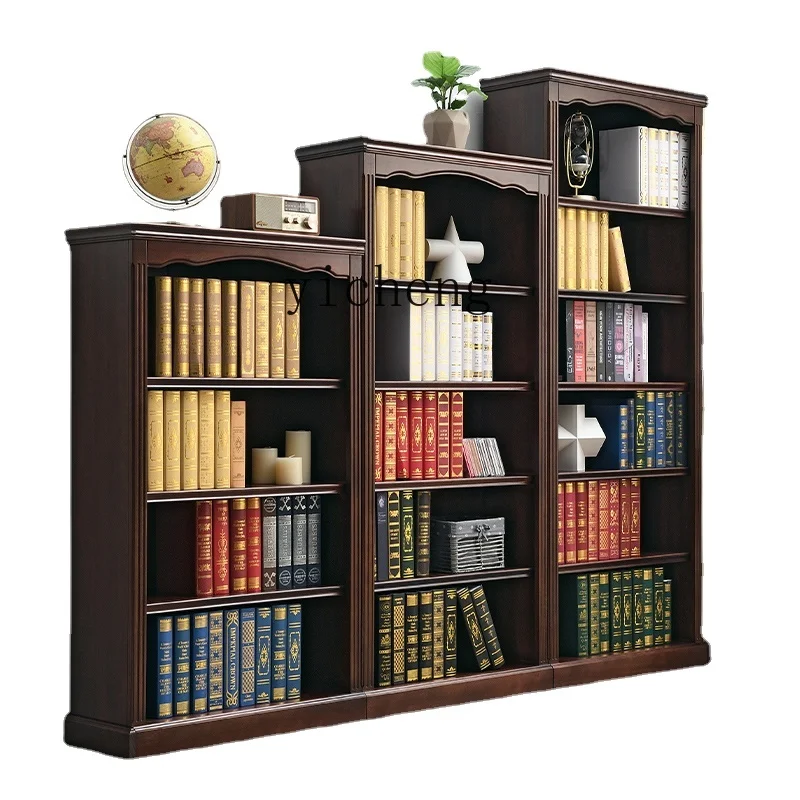 

Xl Solid Wood Bookshelf Combination Floor Bookcase Locker Living Room Storage Rack