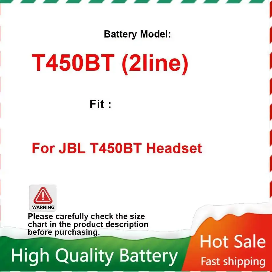 150mAh Good Low-Temperature Performance Earphone Battery For Jbl T450BT Headset 2line