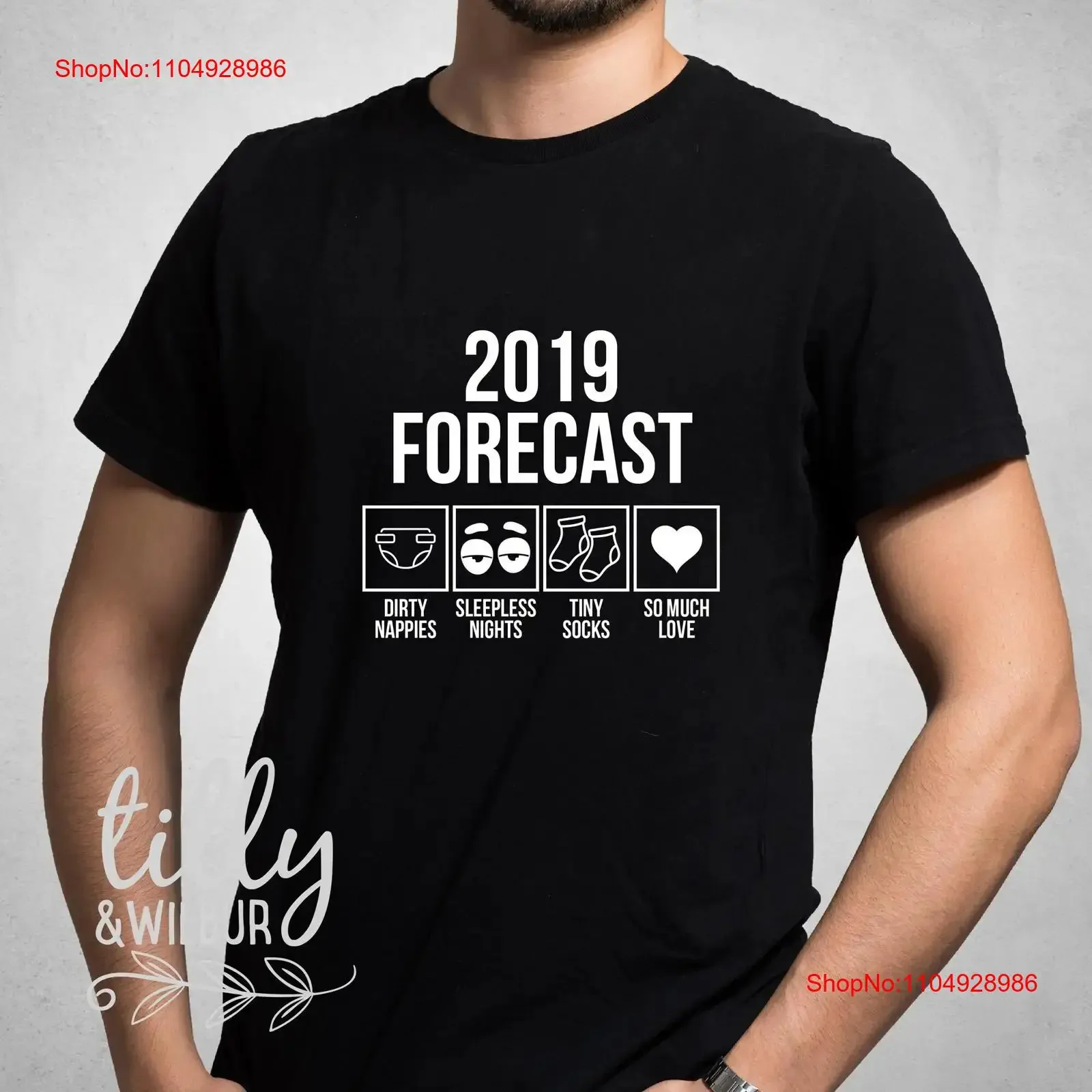 

Forecast 2024 Men's Pregnancy Announcement T shirt Clothing I'm going to be a Dad vintage Washed streetwear Slightly Unisex