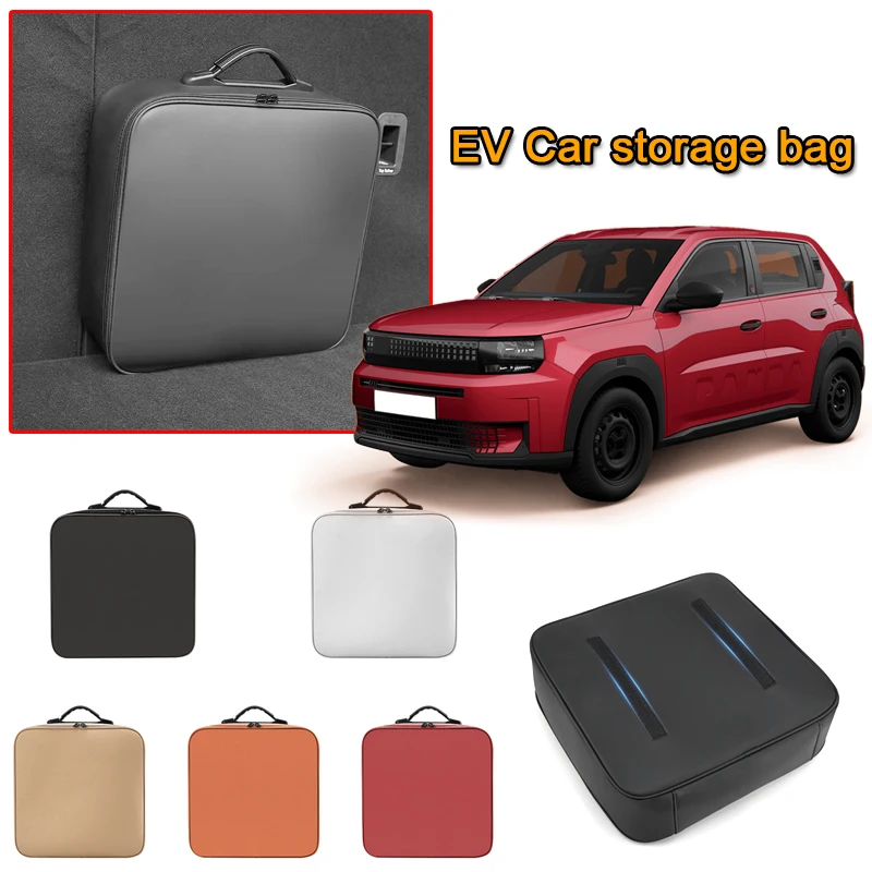 

Portable EV Car Charging Cable Storage Box Electric Vehicle Charger Cables Carry Bag For FIAT Grande Panda 500e 600e E-Ulysse