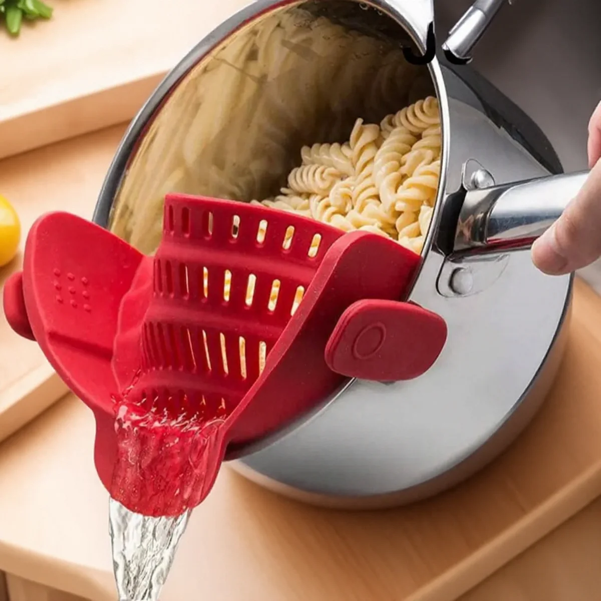 

Силиконовый сливной горшок, боковой щиток, фильтр для заливки лапши и овощей, фильтр против разлива, кухонный инструмент, фильтр для воды, гаджет